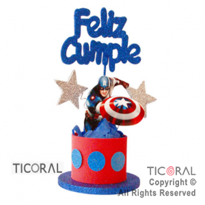 ADORNO TAMBOR CAPITAN AMERICA FIGURA F/C x 1